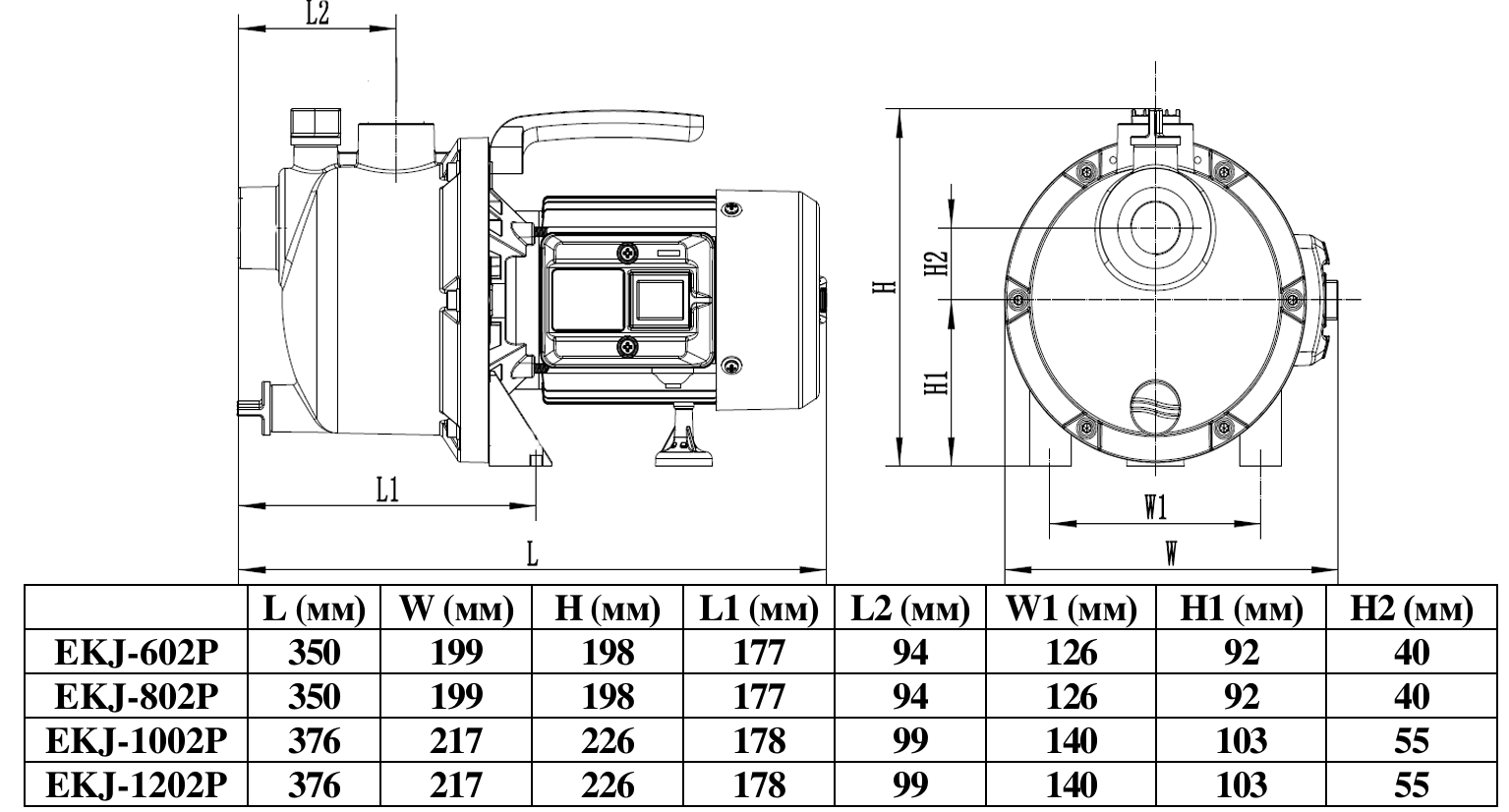 Насос LEO EKJ-1002P