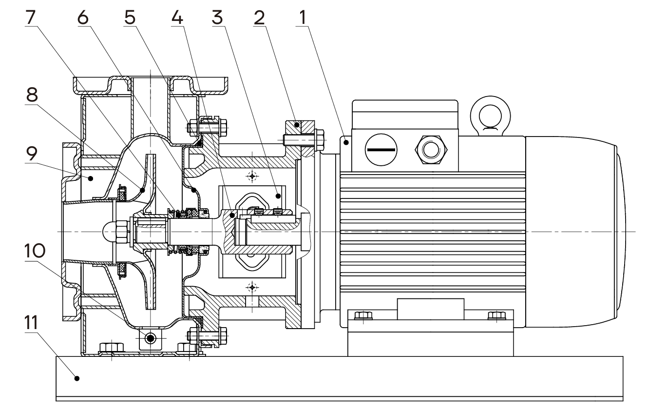 Центробежный насос CNP ZM100-80-160 (11кВт)