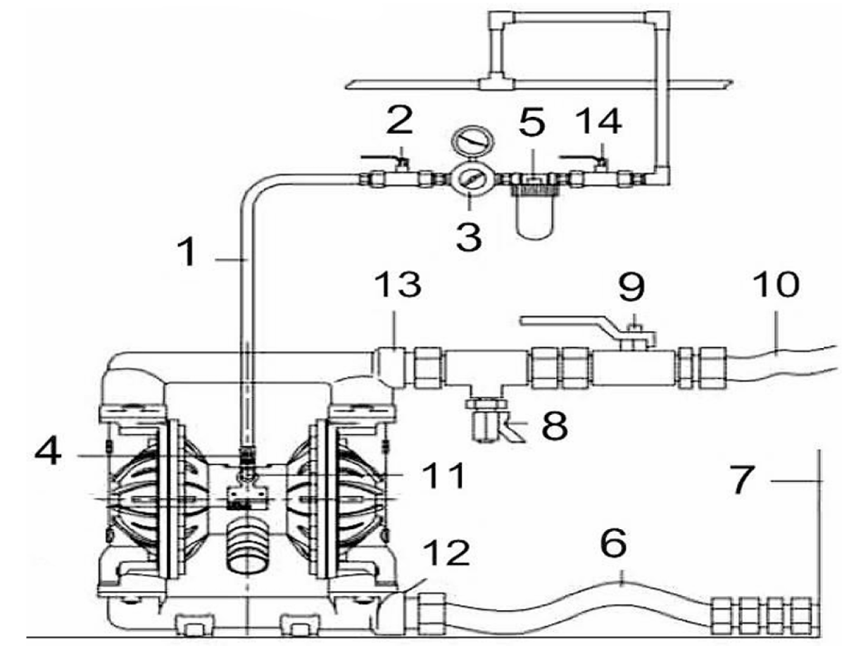 Насос диафрагменный Vodotok GMB2A-40B (AL/BUNA-N)