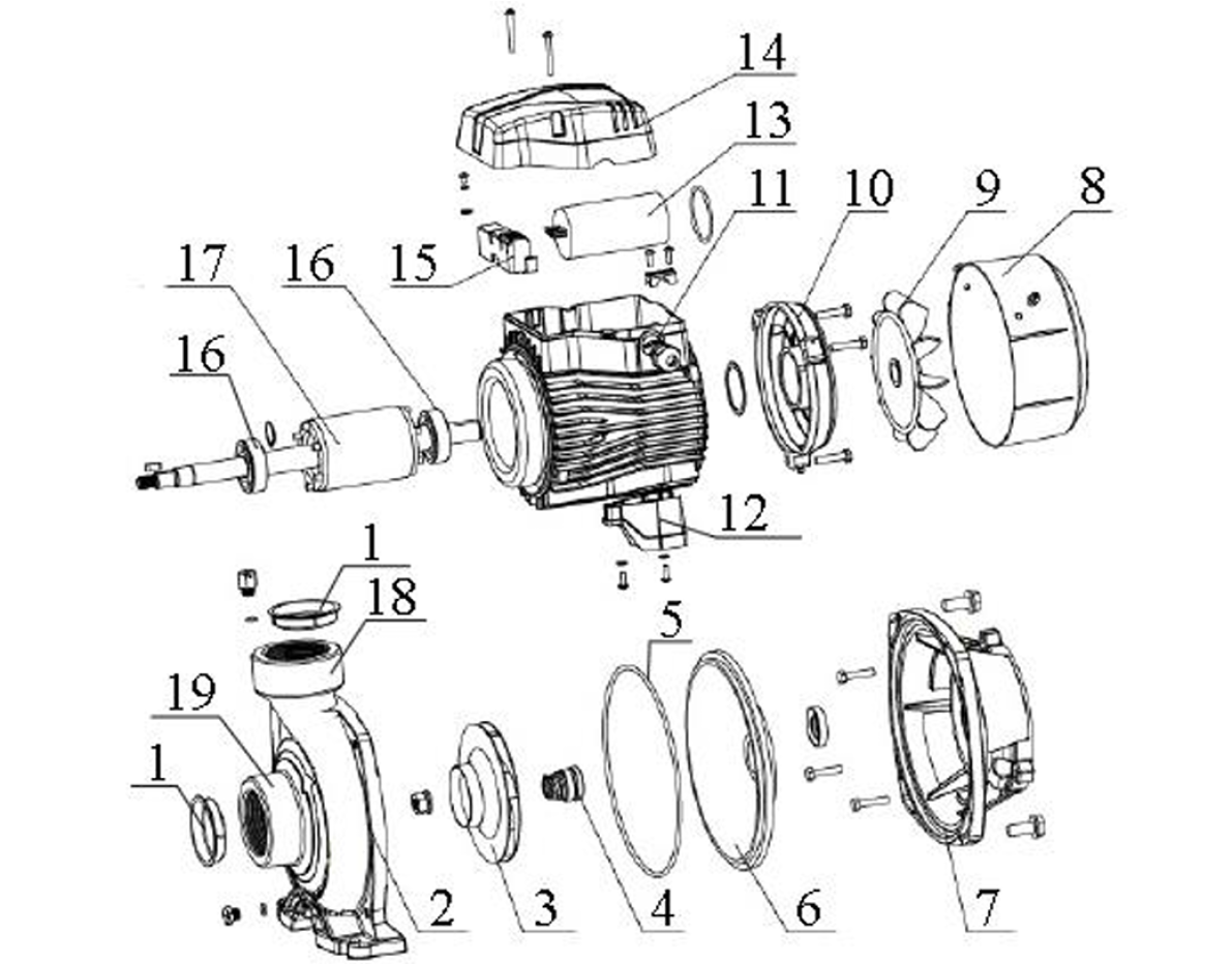 Насос LEO XHm/5C