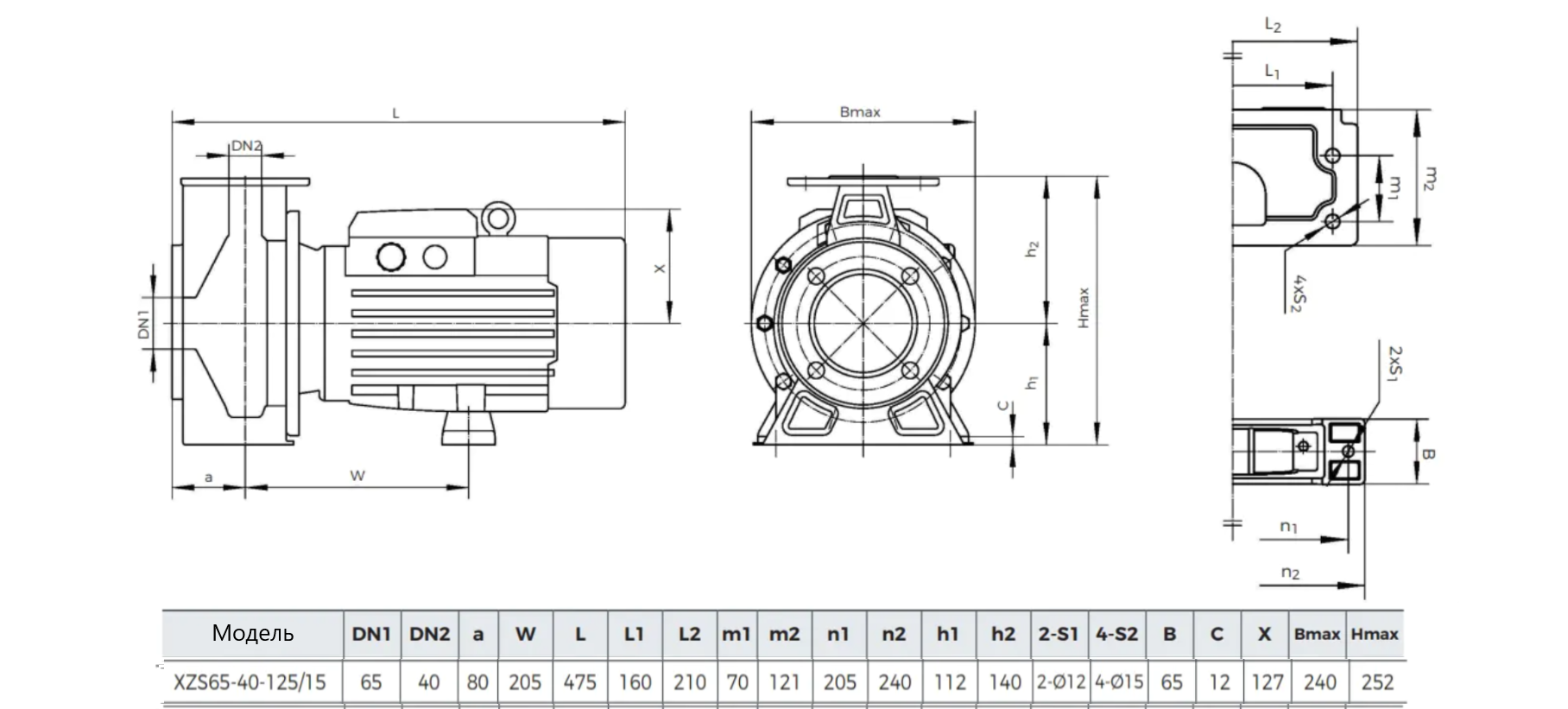Насос LEO XZS65-40-125/15